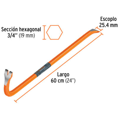 Diablo Saca Clavos 3/4x60cm Pata De Cabra Truper