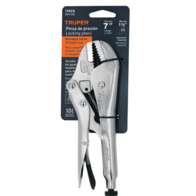Alicate caiman recto 7 pulgadas pinza de presion truper1