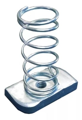 Tuerca Riel Con Resorte 1/4 - 20H Unc Zincada