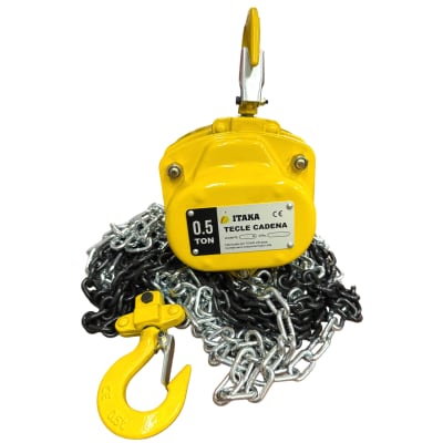 Tecle Cadena Manual 0.5 Ton Itaka Con Gancho 3 mts De Levante Certificados