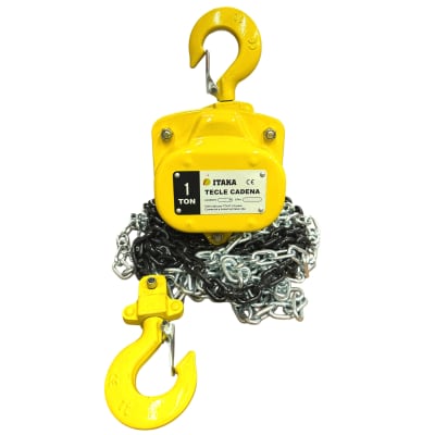 Tecle Cadena Manual 1 Ton Itaka Con Gancho 3 mts De Levante Certificados1
