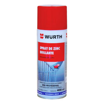 Spray de zinc brillante marca wurth 400 ml