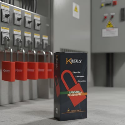 Candado De Bloqueo Dieléctrico Kbeen 2 Llaves Colores Surtidos