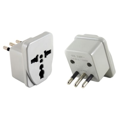 ADAPTADOR ELECTRICO AMERICANO A EUROPEO 10A - 250V SEC