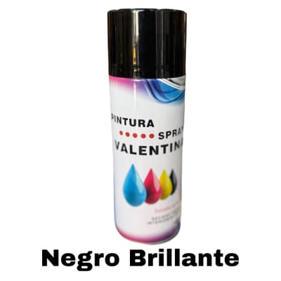 Pintura En Spray Negro Brillante Valentina 400ml