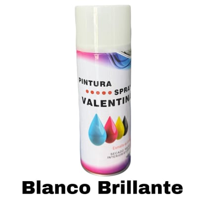 Pintura En Spray Blanco Brillante Valentina 400ml