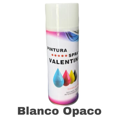 Pintura En Spray Blanco Opaco Valentina 400ml