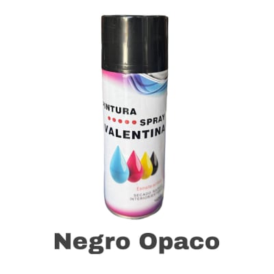 Pintura En Spray Color Negro Opaco Valentina 400ml