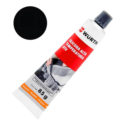 Silicona Alta Temperatura Rtv Wurth Negro 85 GRS1