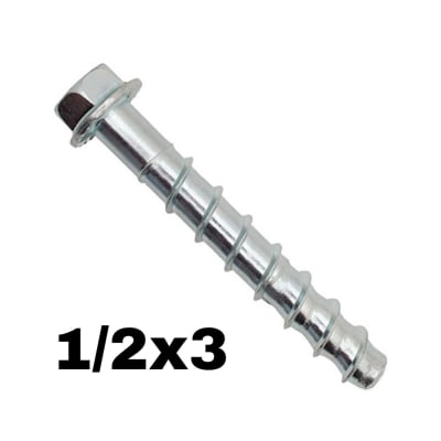 PERNO ANCLAJE KWIK HUS 12.5x75 mm / 1/2x3Pulg TORNILLO DIRECTO HORMIGON CONCRETO1