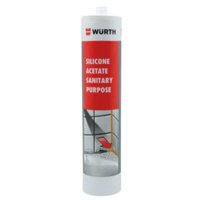 Silicona Acetica Blanca Con Fungicida 280ml Wurth