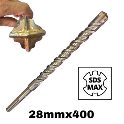 Broca Para Concreto Y Hormigon 28x400mm Sds-max 4 Puntas1