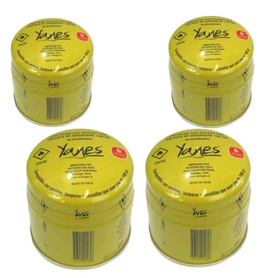 Cartucho De Gas Butano 190gr Pack 4und Yanes Soplete Mechero