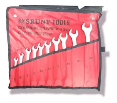 Set De Llaves Punta Corona 10pc 8-24mm Con Coleto SRUNVTOOLS