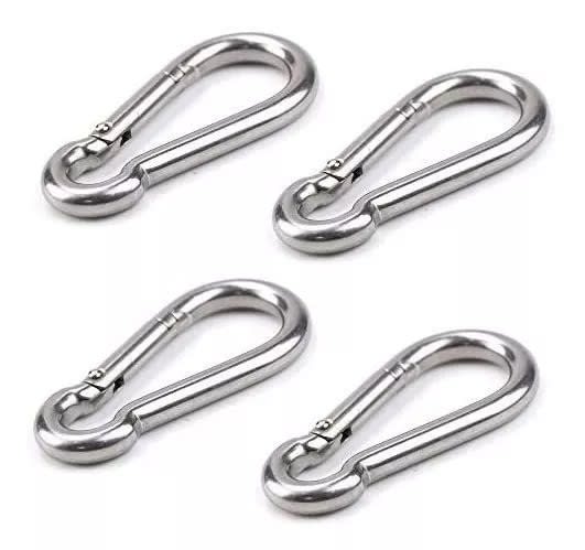 Mosquetón Bombero Multiuso Acero 8x80mm Resistente Pack X56