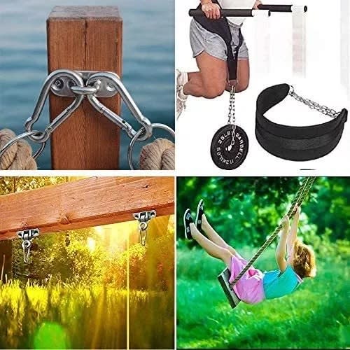 Mosquetón Bombero Multiuso Acero 8x80mm Resistente Pack X54