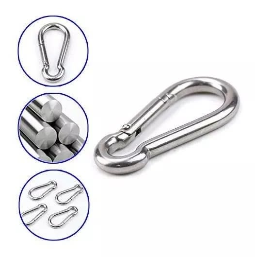 Mosquetón Bombero Multiuso Acero 8x80mm Resistente Pack X51