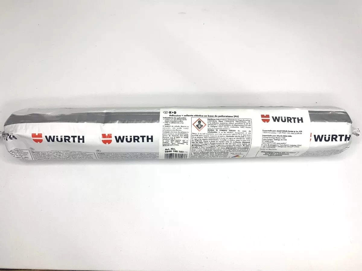 Sello Silicona Estrutural Pate Negro 600ml Wurth Poliuretano3