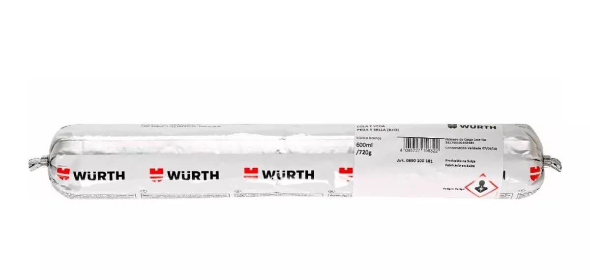 Sello Silicona Estrutural Pate Negro 600ml Wurth Poliuretano 0