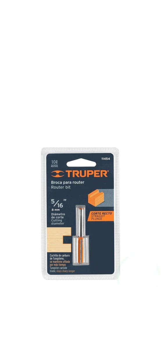 Fresa Para Router Recta 2 Filos 5/16 0