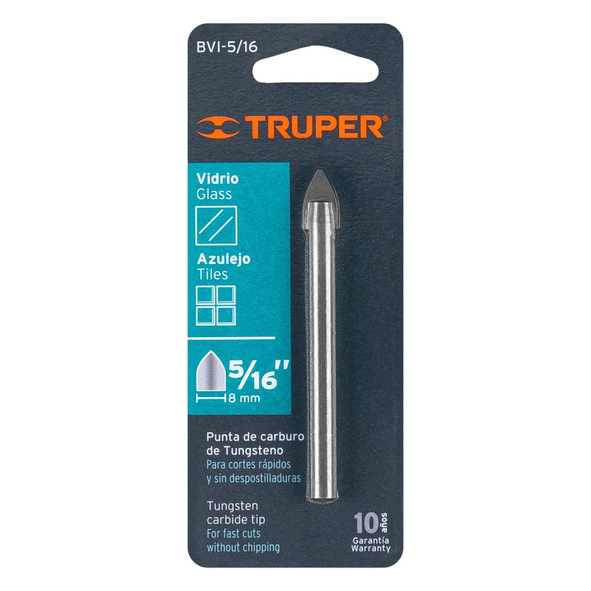 Broca Flecha Para Vidrio 5/16pulg Truper Bvi-5/16 0
