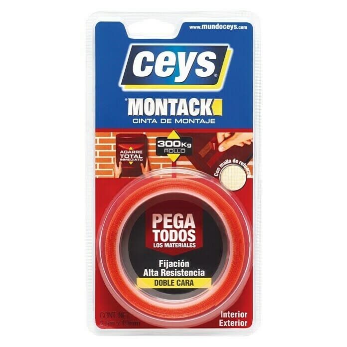 Cinta Montaje Doble Cara Ceys Montack Inmediato 2,5 Mts 0