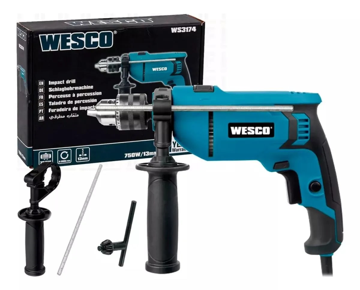 TALADRO PERCUTOR 13mm 750W WESCO WS3174 0