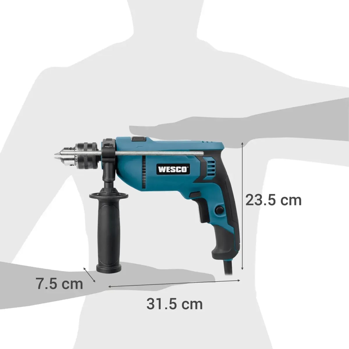 TALADRO PERCUTOR 13mm 750W WESCO WS31745