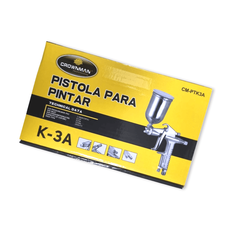 PISTOLA DE PINTAR 125ML ALTA PRESION K-3A CROWMAN2
