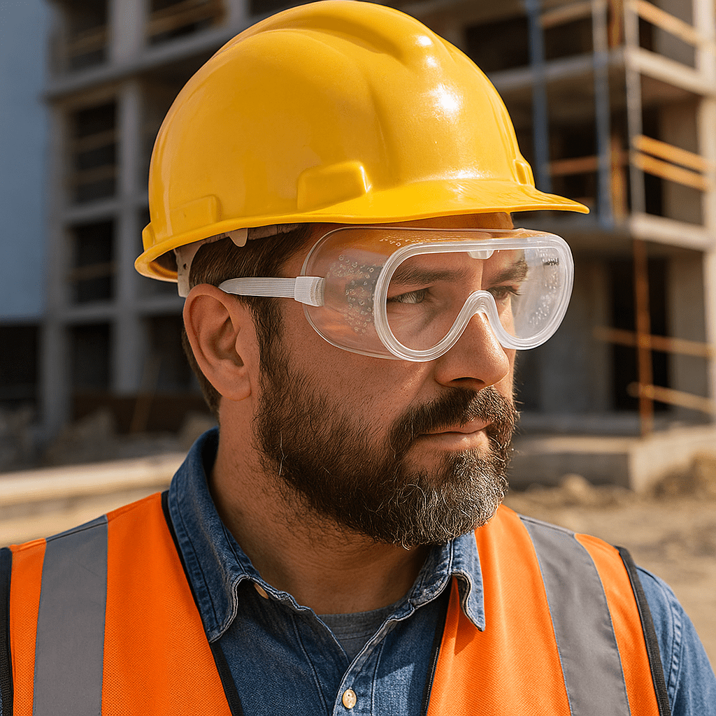 Lentes De Seguridad Antiparra Transparente Con Elastica Wokin2