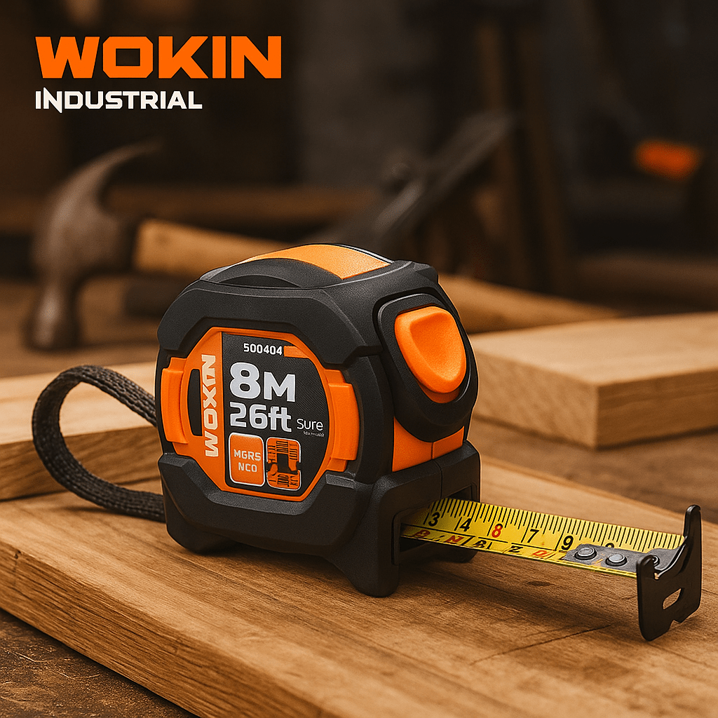 Cinta Huincha Métrica Industrial 8mts X 25mm Wokin2