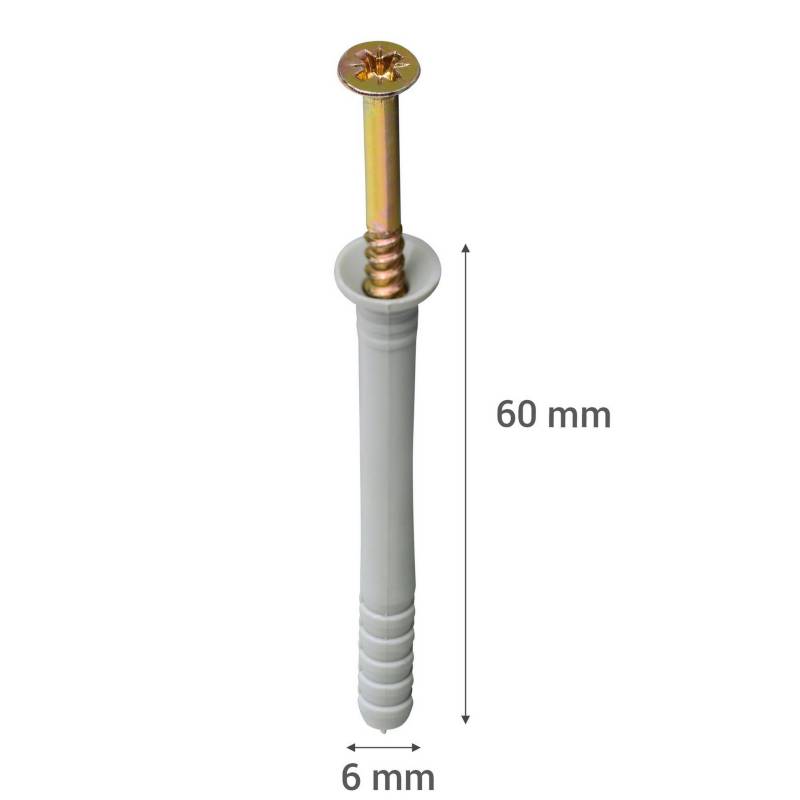 Tarugo Clavo PVC 6*60mm2