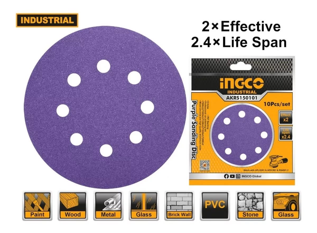 Set Discos Lijas Zirconio 10 Piezas P800-2000 150 mm 6 pulg1