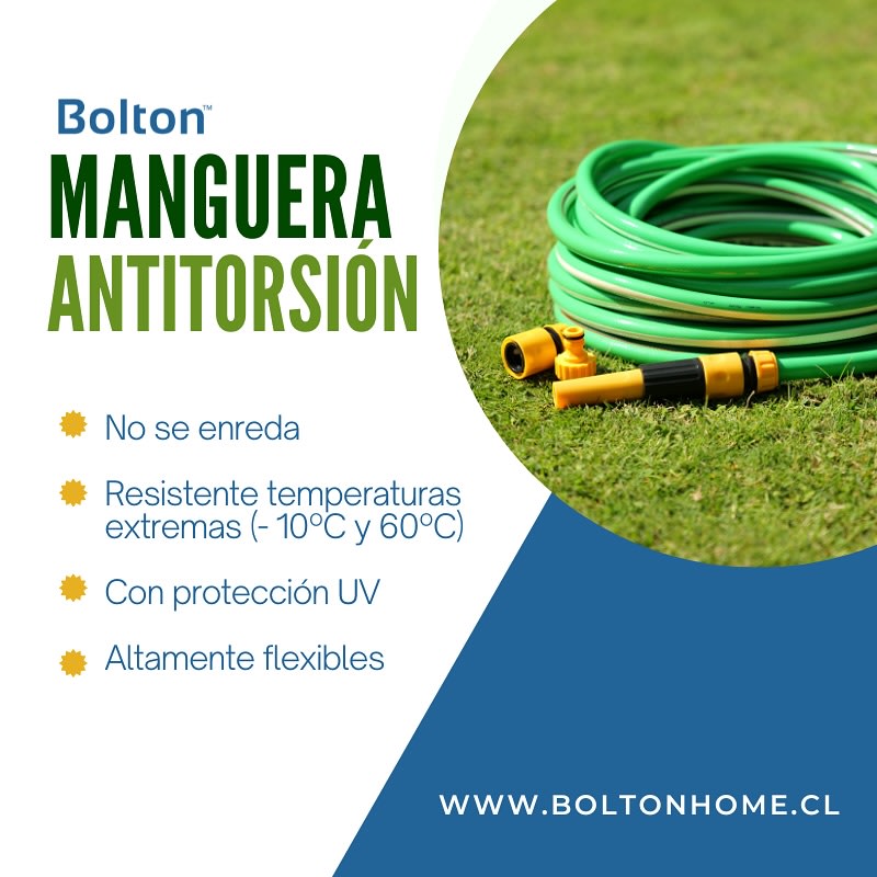 Manguera Reforzada Anti-torcion 1/2 10m + Acoples Mt Bolton3