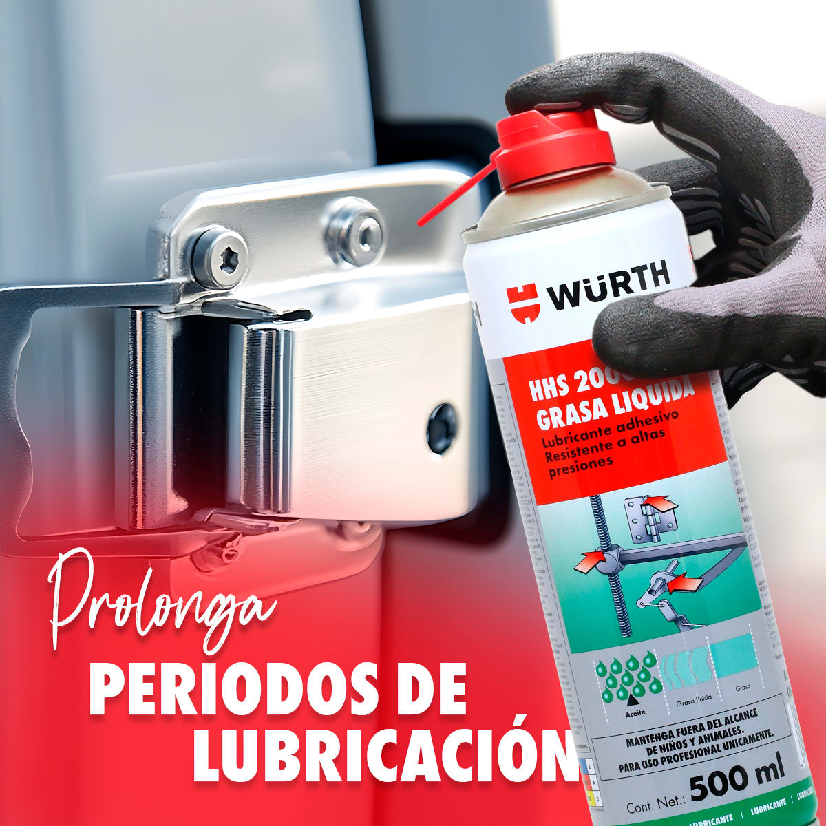 GRASA LIQUIDA WURTH LUBRICANTE ALTA PRESION 500ML3