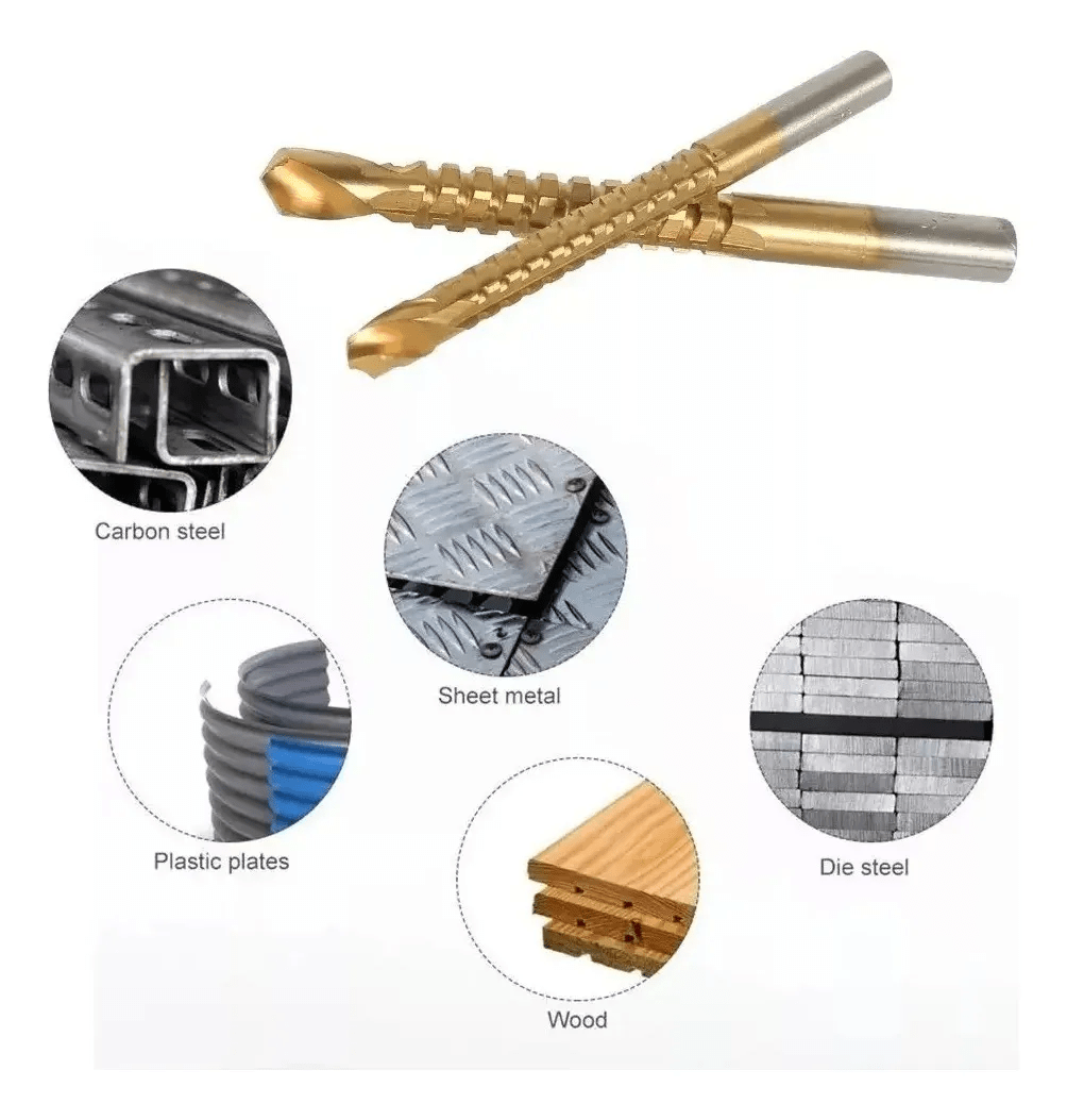 Set 6 Brocas Sierras Hss Recubierta De Titanio 3 A 8 Mm3