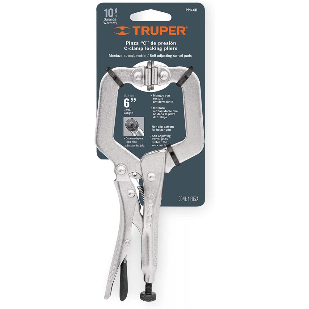 Prensa Caiman Tipo C Alicate Presion 6 Pulgadas Truper 0