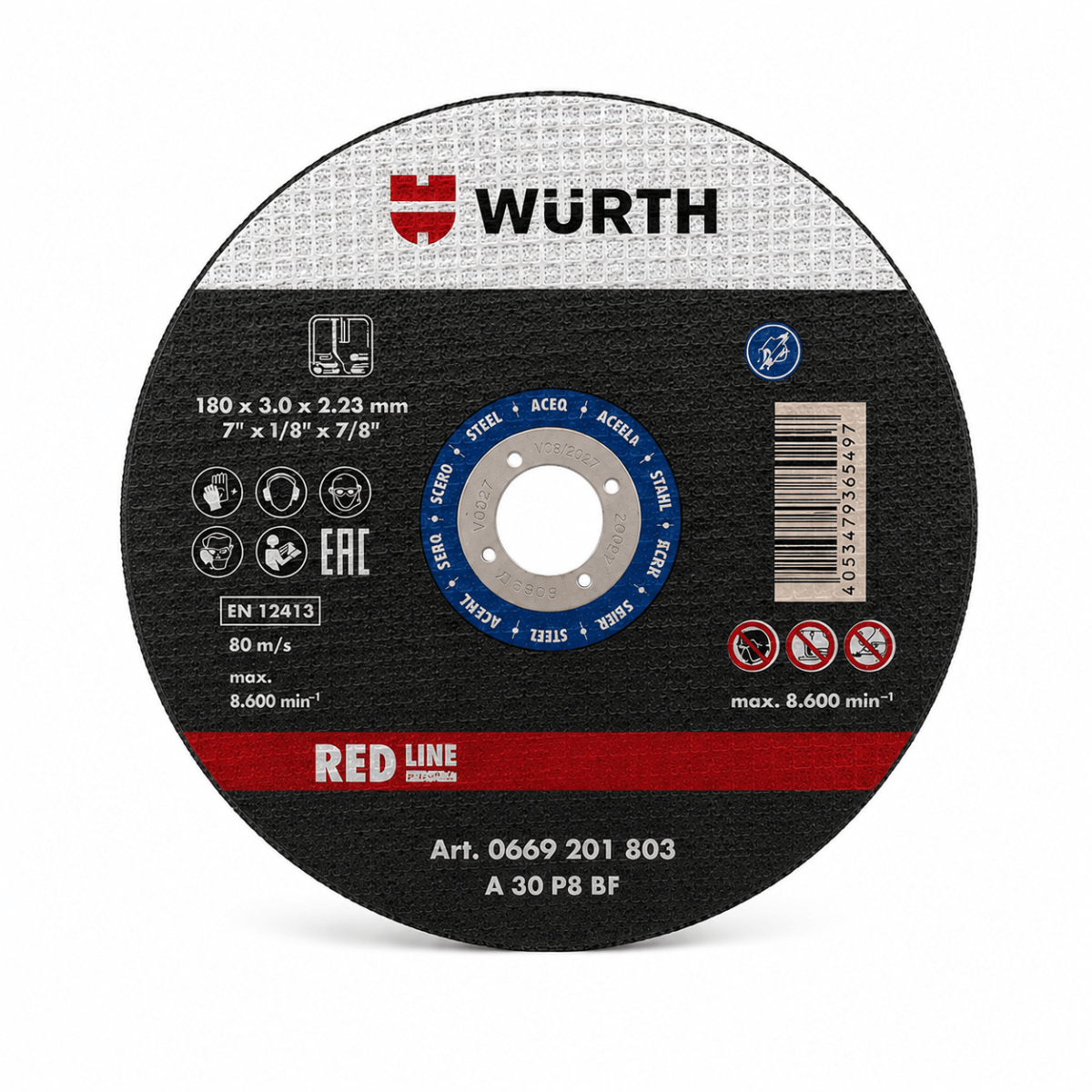 DISCO DE CORTE FIERRO 7*3.0mm WURTH x5 Unidades4