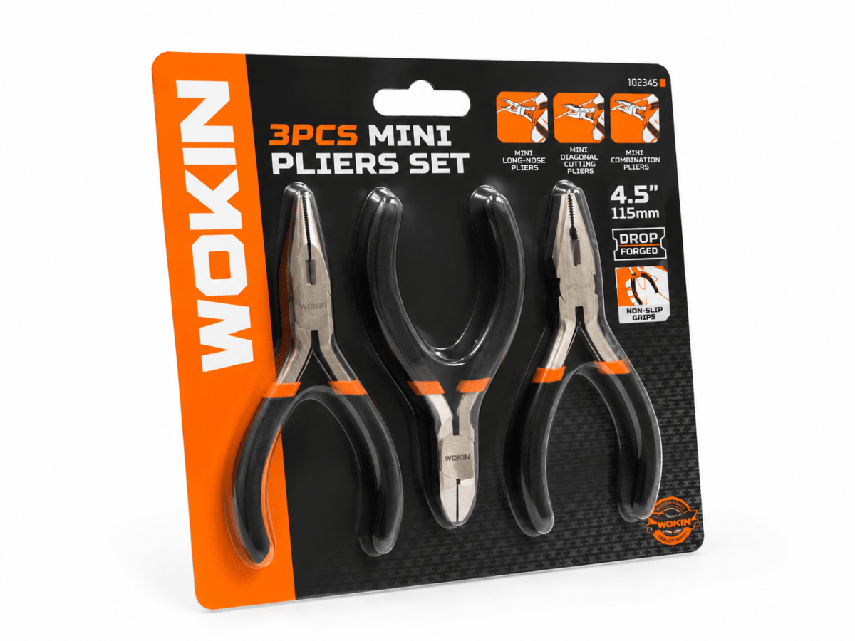 Set De Alicates Mini 4,5 Pulg 3 Piezas Marca Wokin4