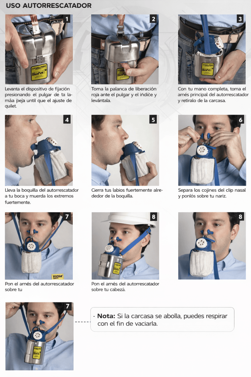 Autorescatador Safe 1 Steelpro Minera4