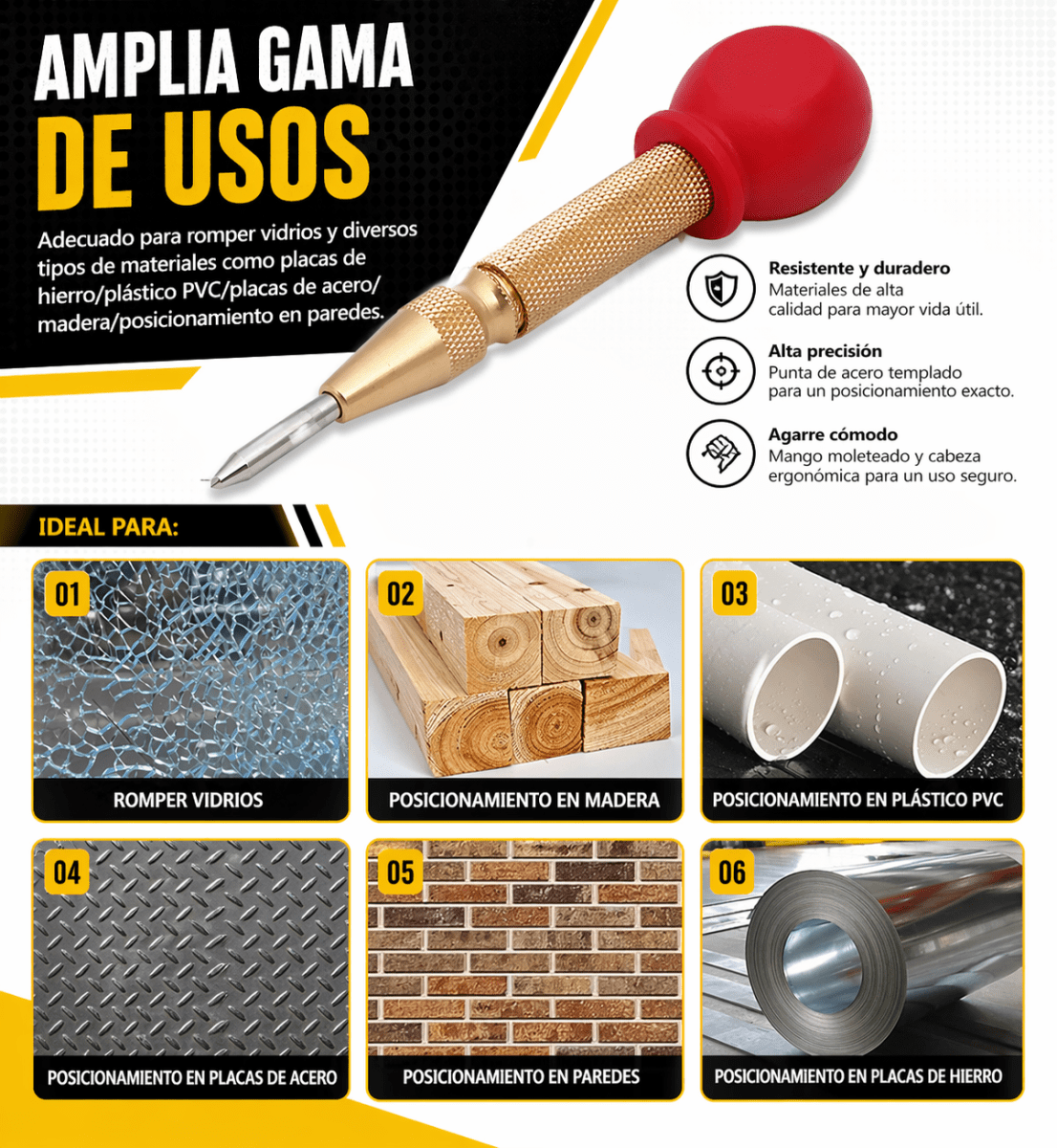 Punzón Centro Automático 5 Marcador De Punto Multiuso2