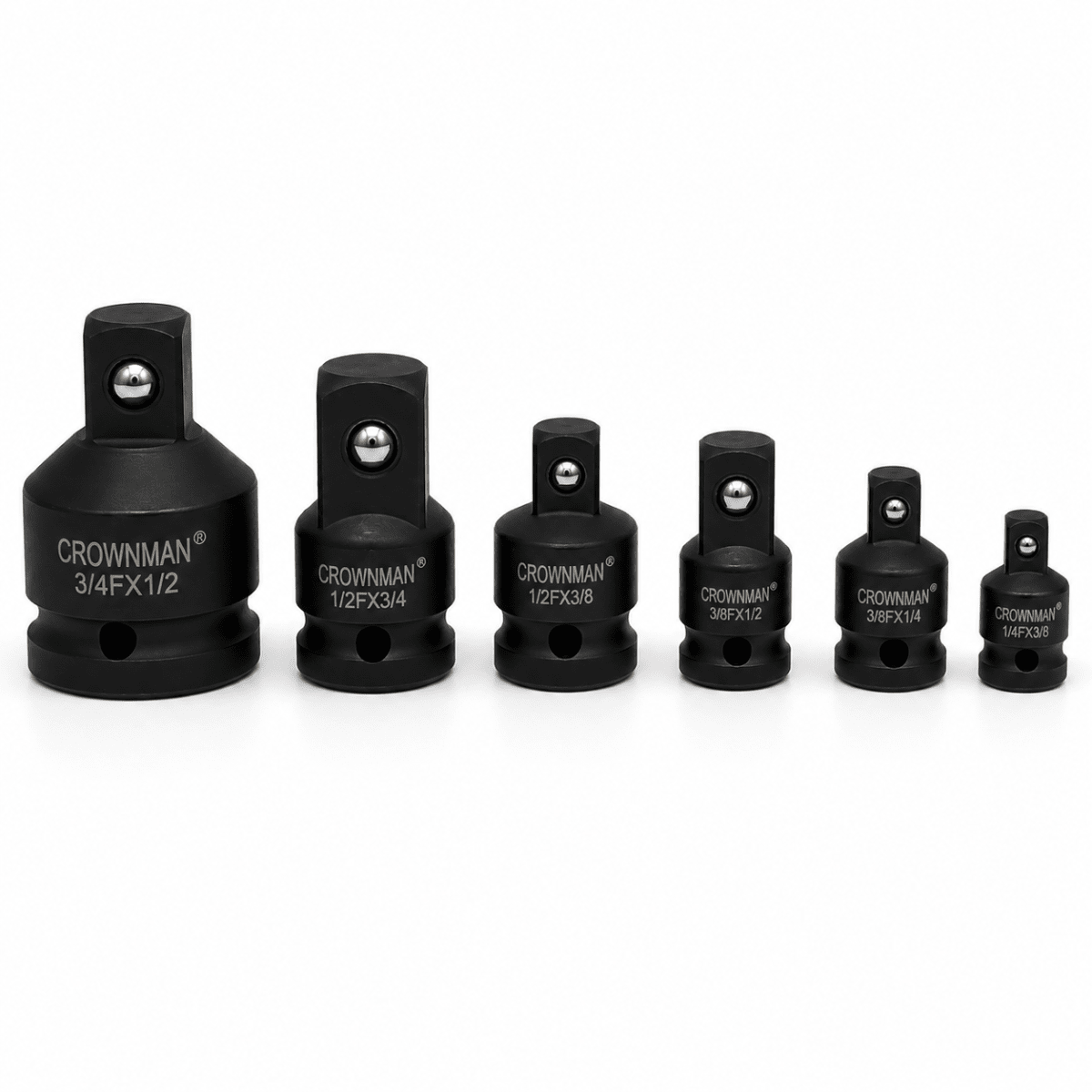 Adaptador Cuadrante Para Dado Impacto 3/4, 1/2, 3/8, 1/4 de 6pcs Encastre Reductor Ampliacion 0