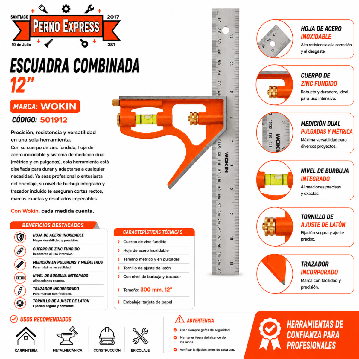 Combinada Carpinteria 12pulgadas 30cm2
