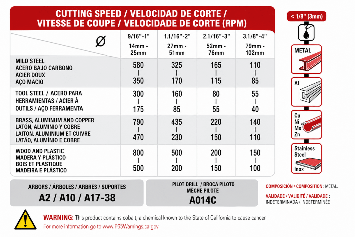 Sierra Copa Bimetal 76mm 3pLG Starrett Extra Cobalto4