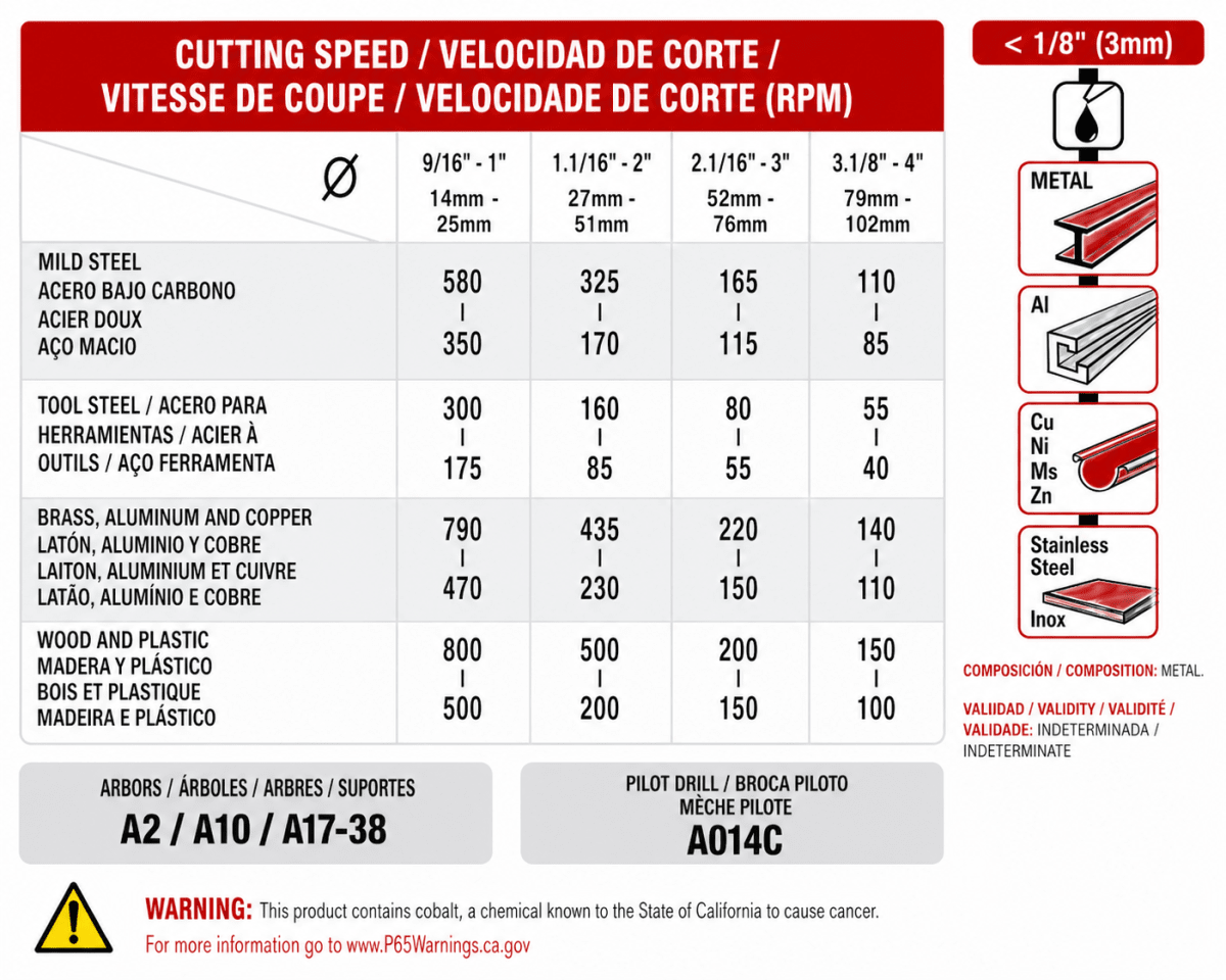 Sierra Copa Bimetal 83mm 3. 1/4  Starrett Extra Cobalto4