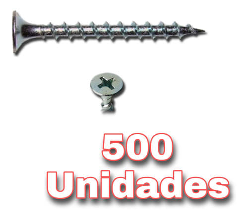Pack Tornillo Volcanita Crs 6x1.1/4 x 500 Unidades Zincado2