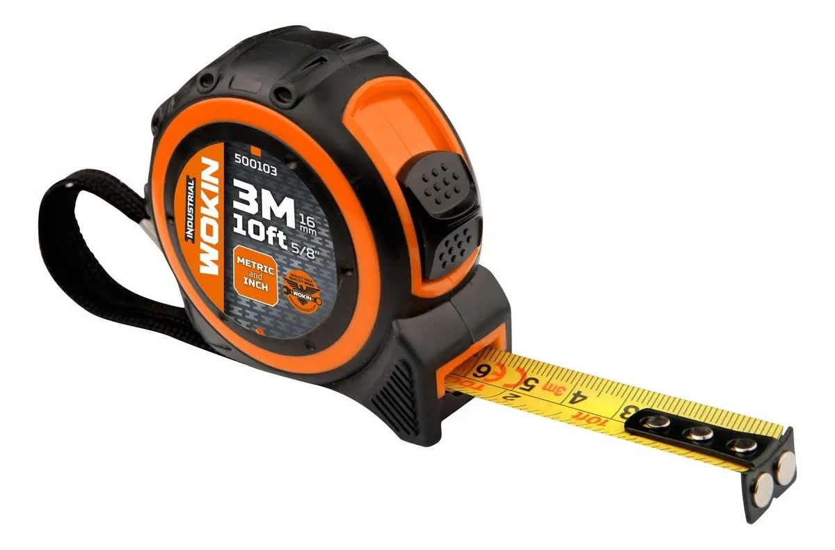 Huincha De Medir Industrial 3mts X 16mm Wokin Goma Antigolpe 2