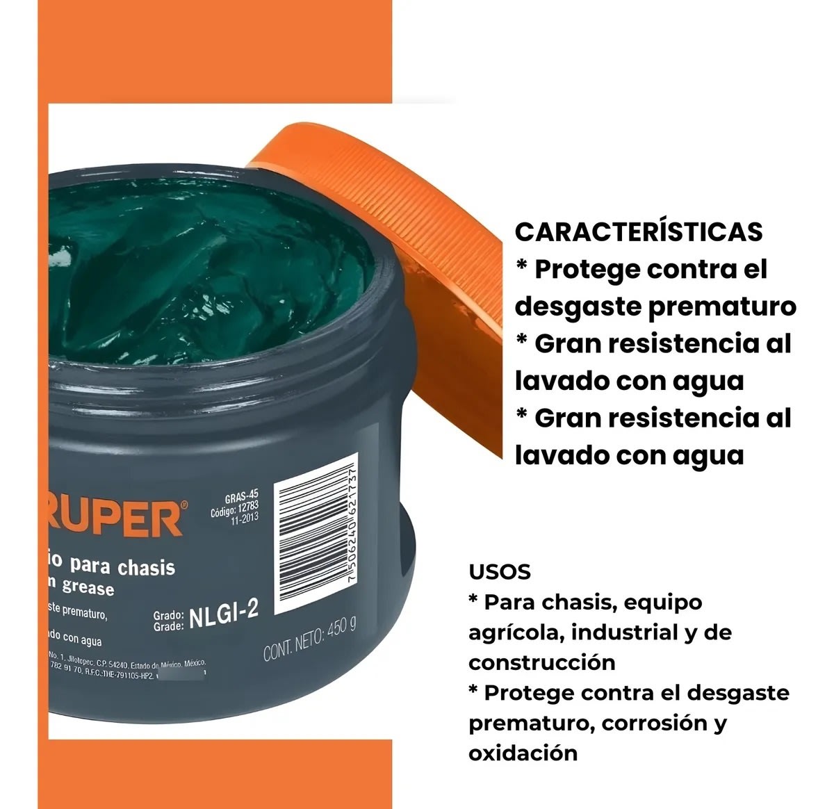Grasa Lubricante Truper Multiusos 450 Gr2