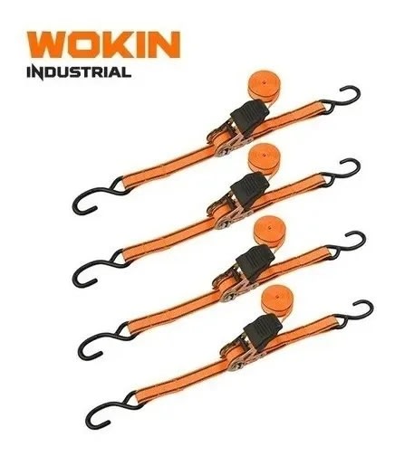 Amarra Para Carga Eslinga Chicharra 25mmx5m Set X4 Wokin1