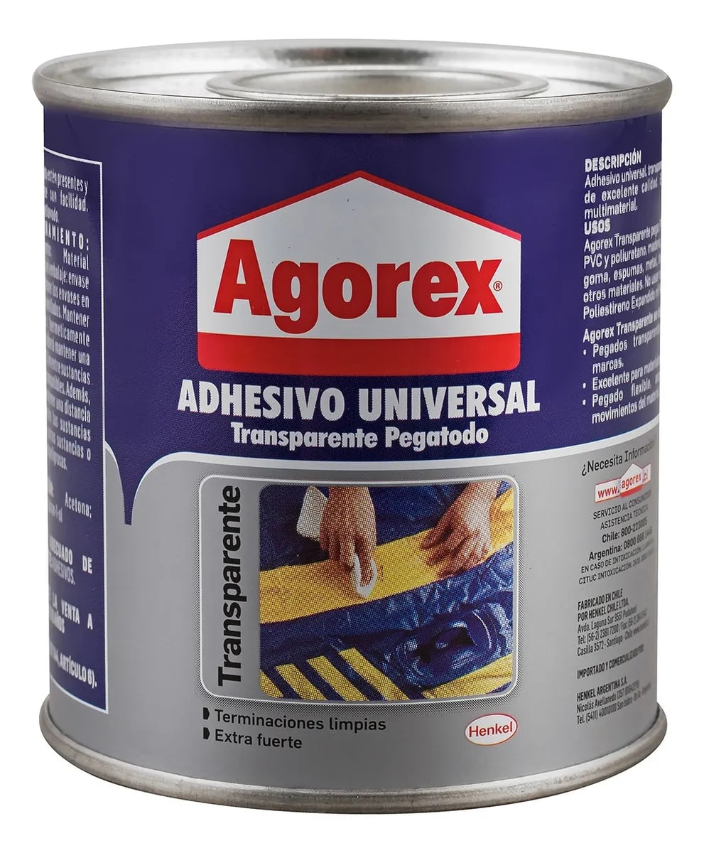 Pegamento Adhesivo De Contacto Transparente Agorex 240 Cc 0